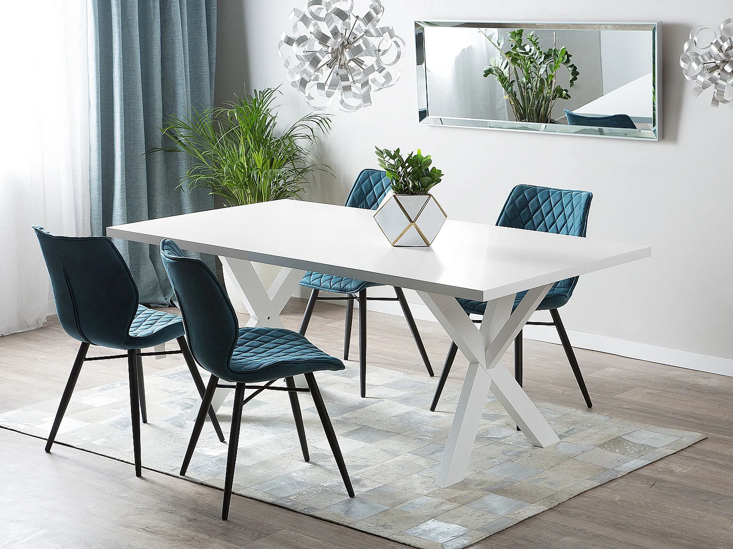 Table de repas LISALA Blanc 180 cm 100 cm