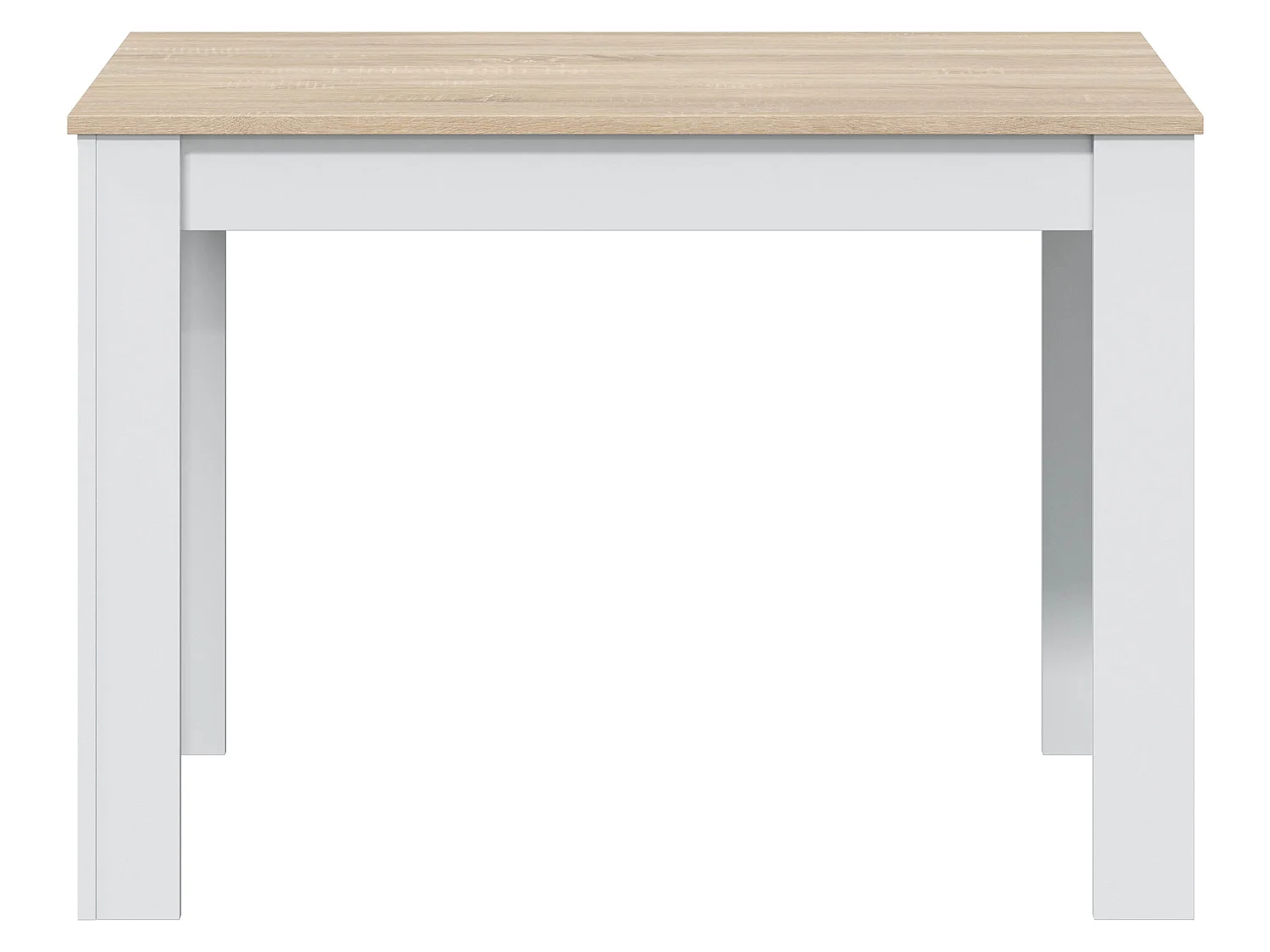 Tavolo Fisso Silo Quercia e Colore Bianco, Tavolo da Cucina, 109 cm (Larghezza) 67 cm (Profondità) 78 cm (Altezza)