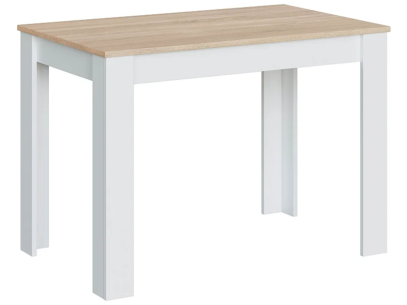 Vaste tafel Silo Kleur Eiken/Wit, 109 cm (Breedte) 67 cm (Diepte) 78 cm (Hoogte)