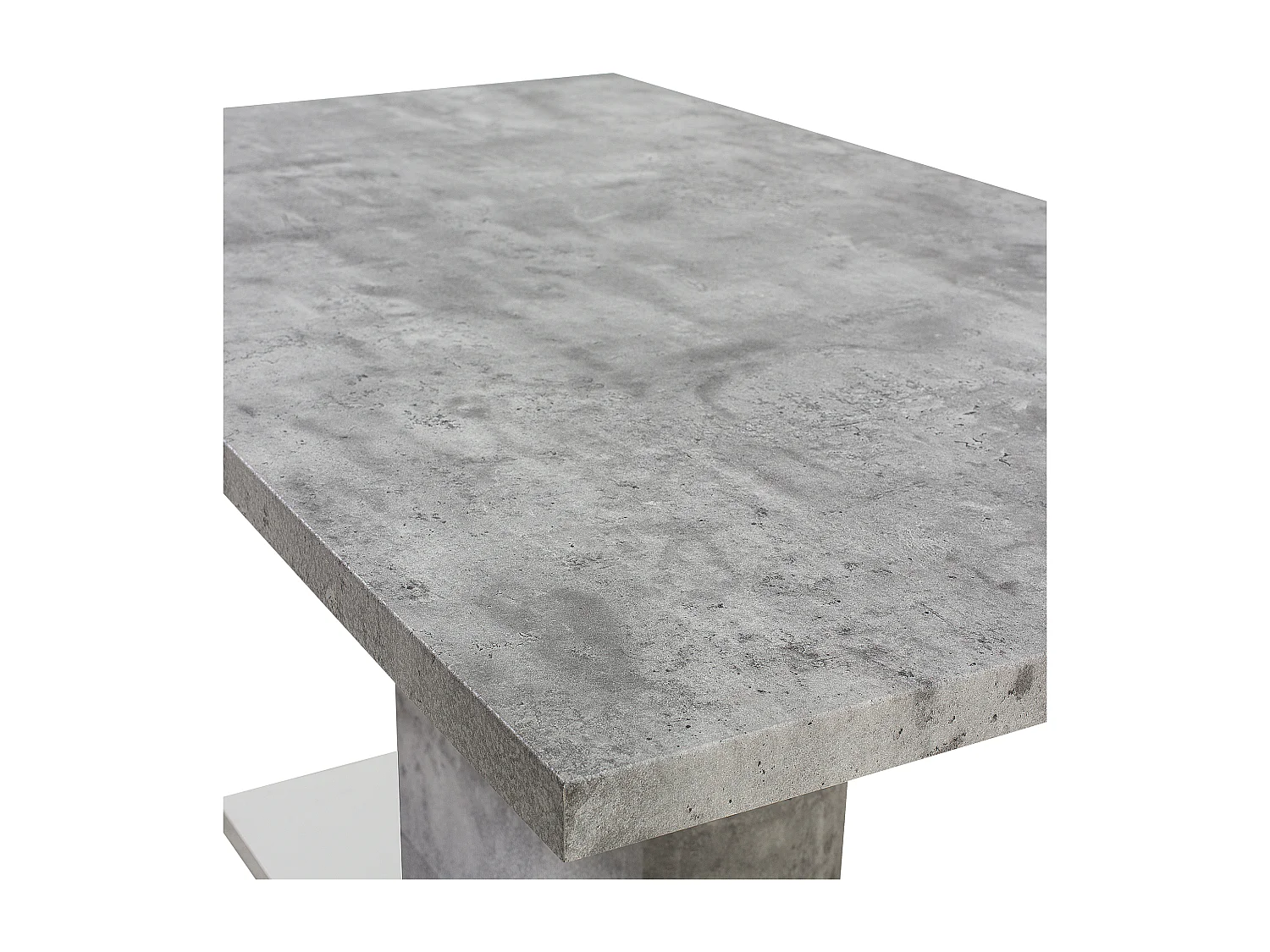 Esstisch für 6 Personen Betonoptik grau rechteckig 160x90 cm mit Sockel Pasadena