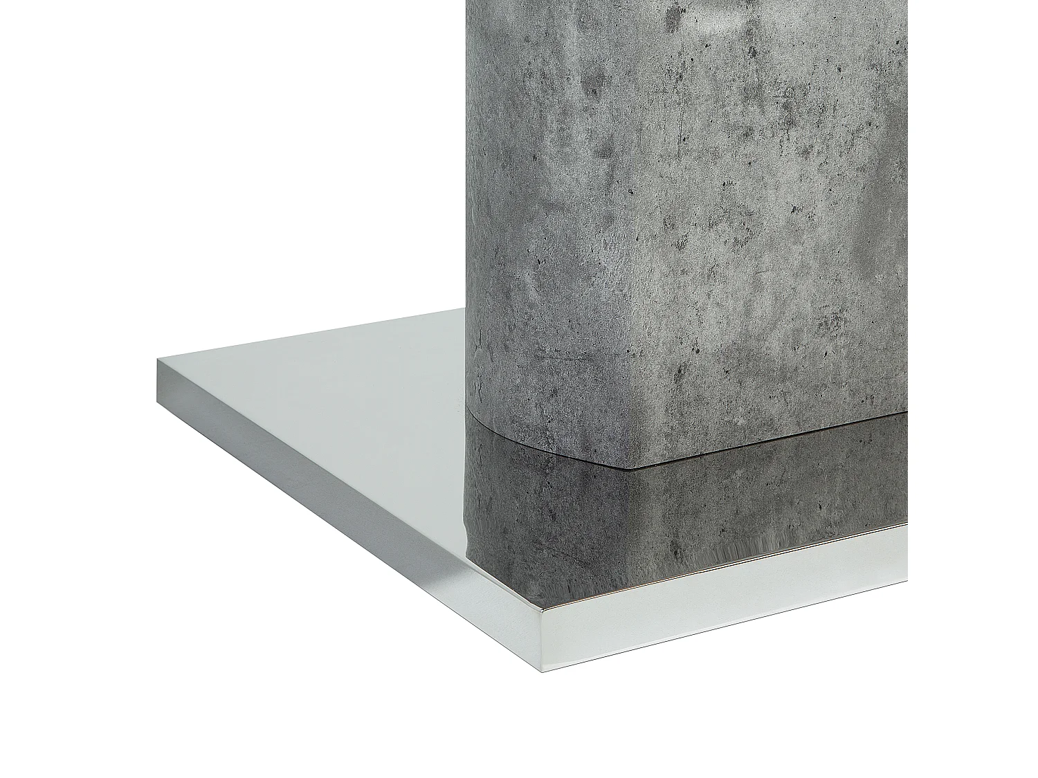 Esstisch für 6 Personen Betonoptik grau rechteckig 160x90 cm mit Sockel Pasadena