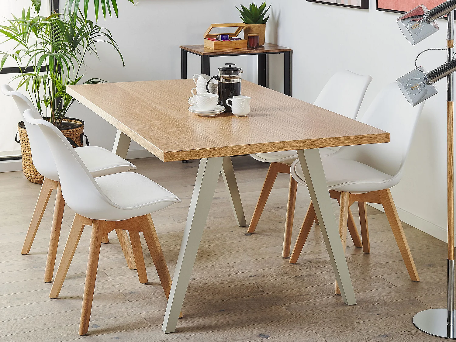 Table de repas LENISTER Marron 150 cm 90 cm