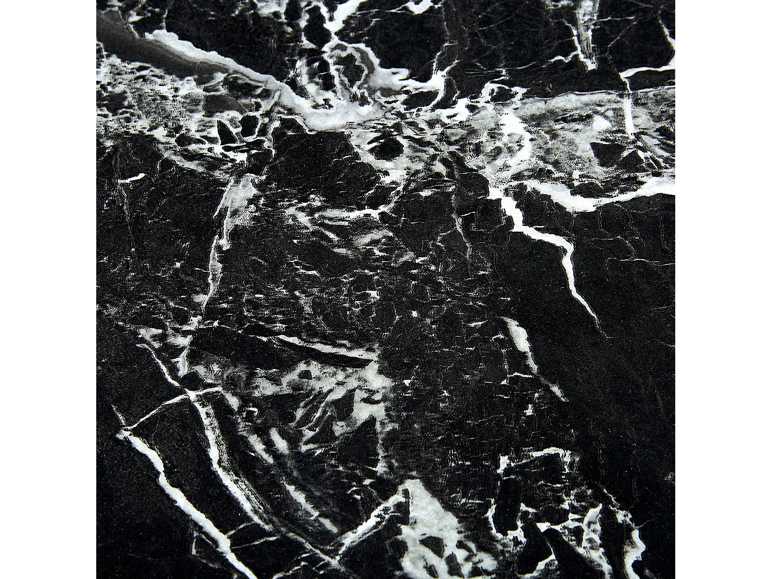 Stół do jadalni KENTON Czarny marmur 140 cm 80 cm Szkło hartowane