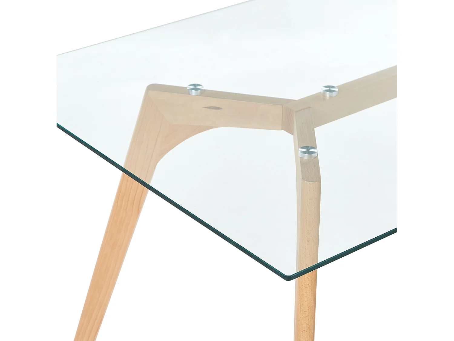 Table de repas HUDSON Transparent 160 cm 90 cm Verre de sécurité