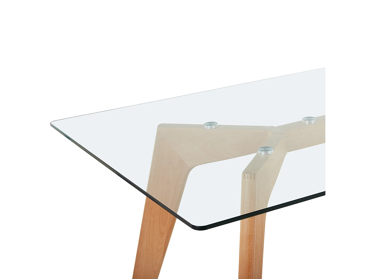 Table de repas HUDSON Transparent 160 cm 90 cm Verre de sécurité