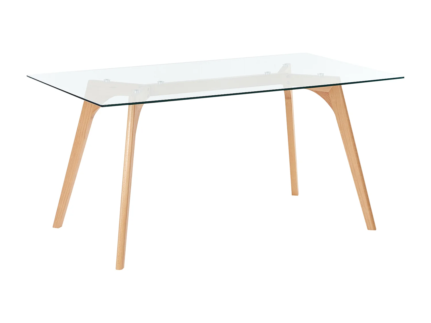 Table de repas HUDSON Transparent 160 cm 90 cm Verre de sécurité