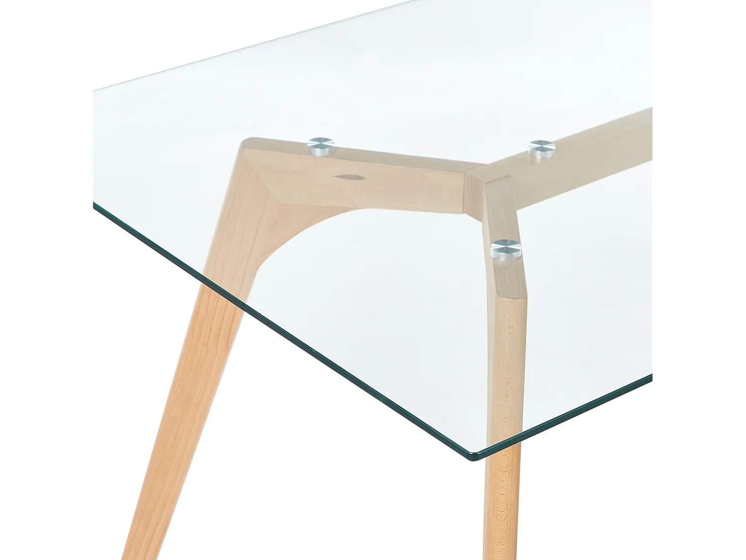 Table de repas HUDSON Transparent 160 cm 90 cm Verre de sécurité