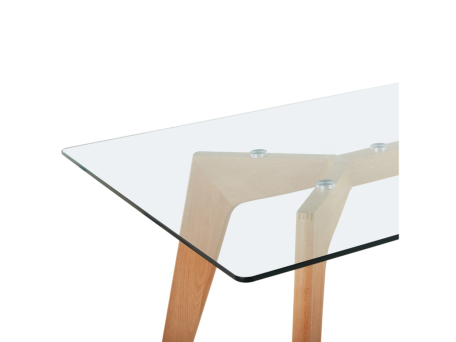 Table de repas HUDSON Transparent 160 cm 90 cm Verre de sécurité