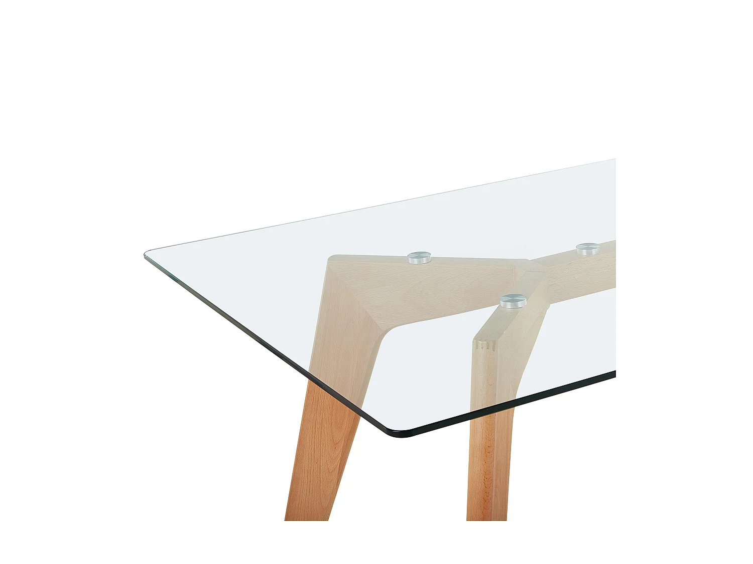 Table de repas HUDSON Transparent 160 cm 90 cm Verre de sécurité