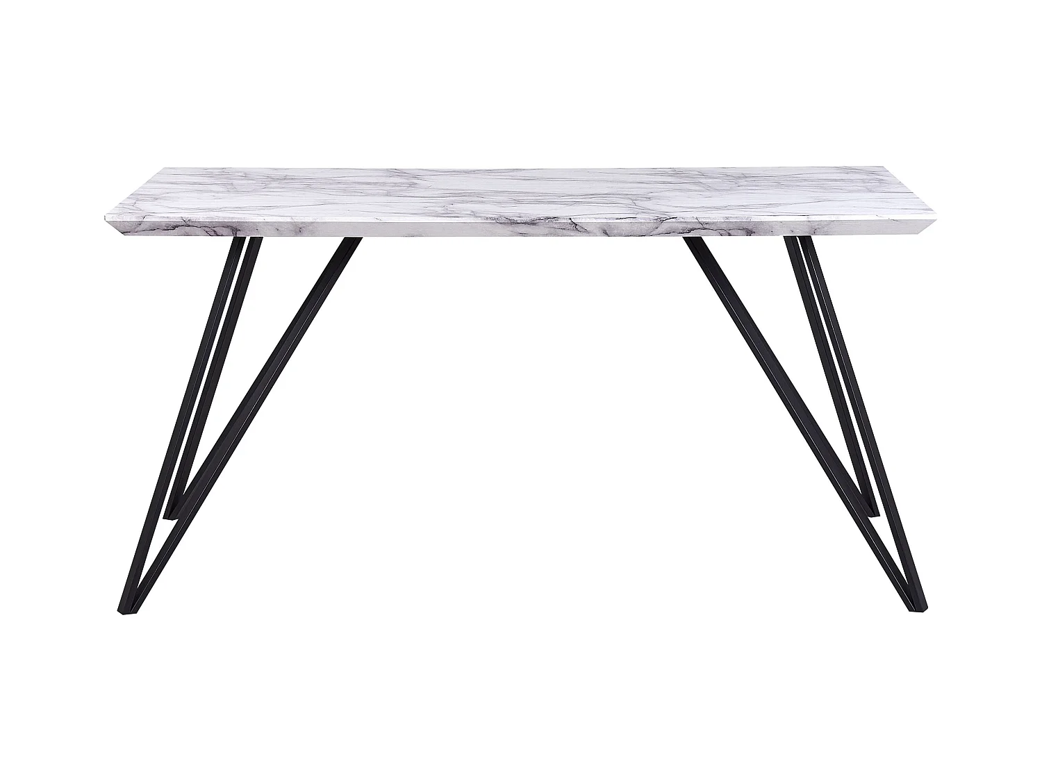 Mesa de comedor MOLDEN Negro/Blanco 150 cm 80 cm