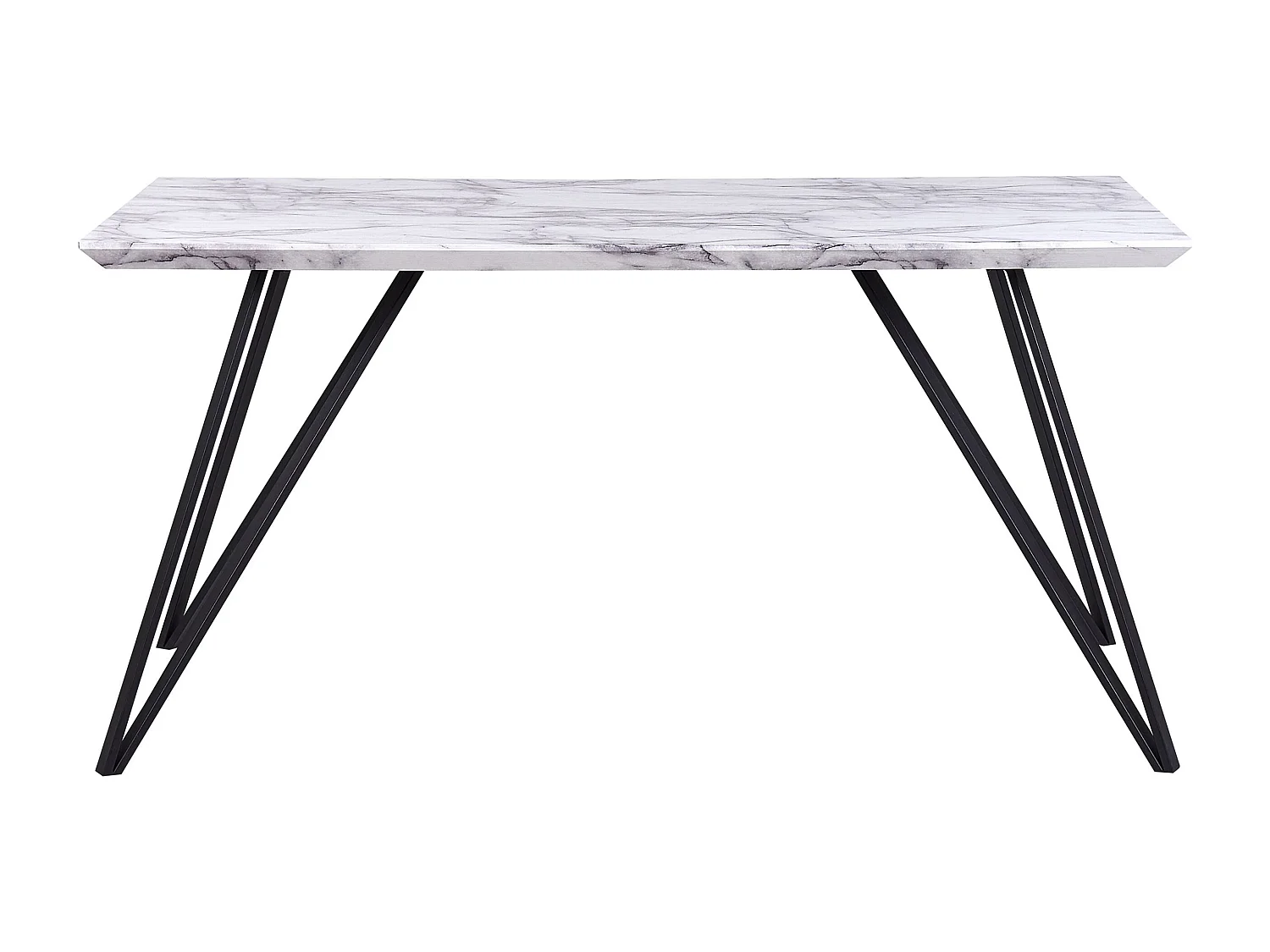 Eettafel MOLDEN Zwart/wit 150 cm 80 cm