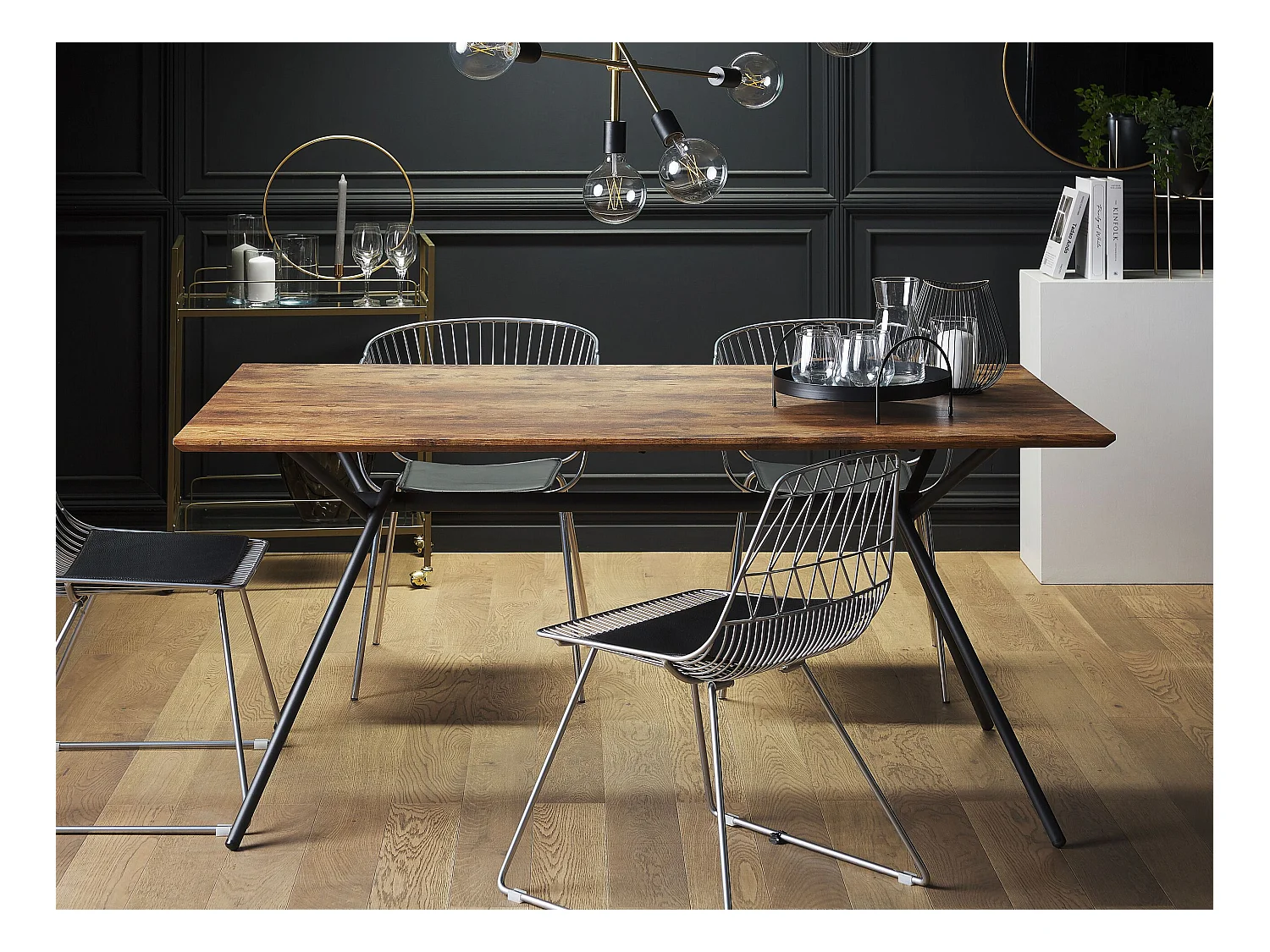 Esstisch AMSTERDAM Dunkelbraun 160 cm 90 cm