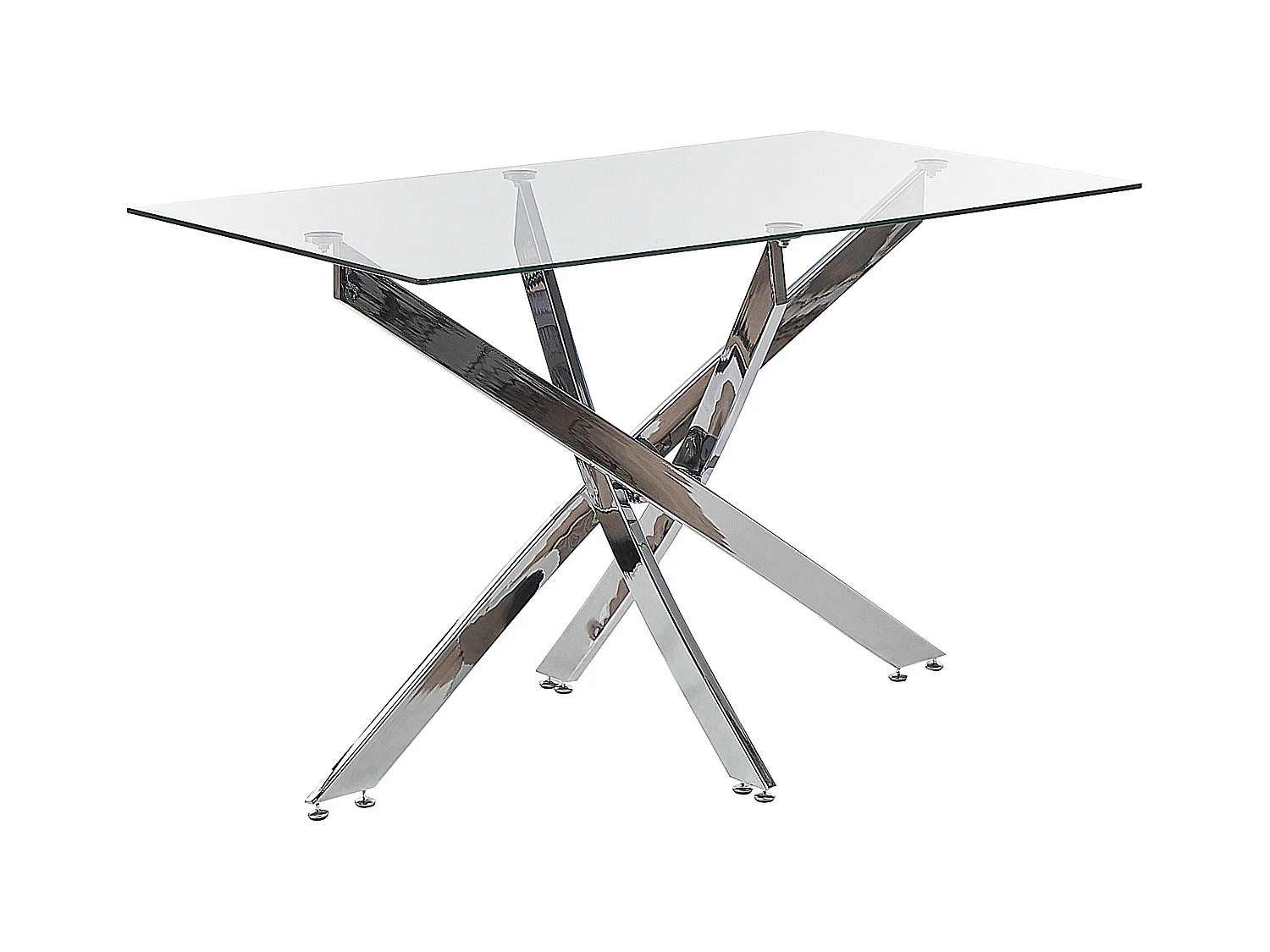 Table de repas MARAMO Argenté 120 cm 70 cm Verre de sécurité
