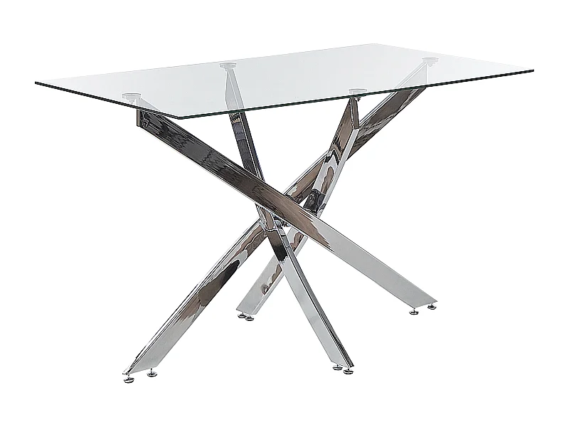 Mesa de jantar MARAMO Prateado 120 cm 70 cm Vidro de segurança (temperado)