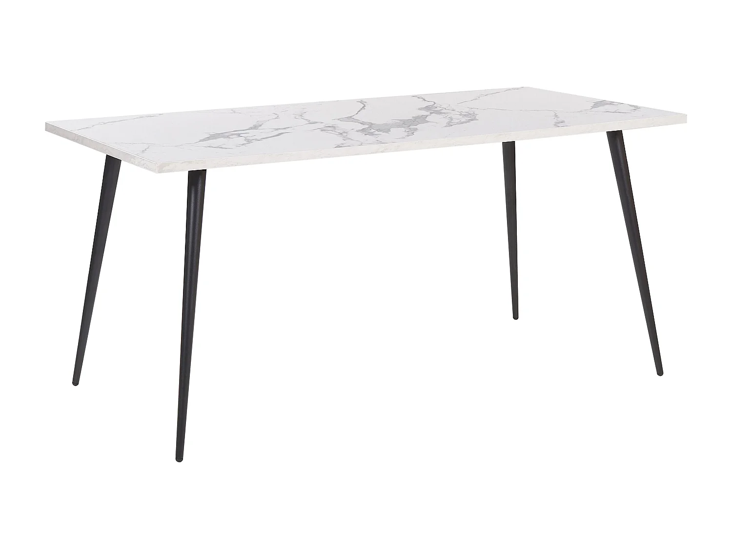 Table de repas SANTIAGO Marbre blanc 160 cm 80 cm