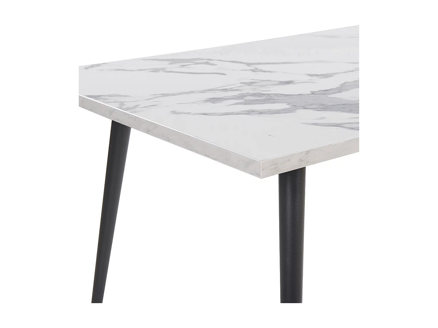 Table de repas SANTIAGO Marbre blanc 160 cm 80 cm