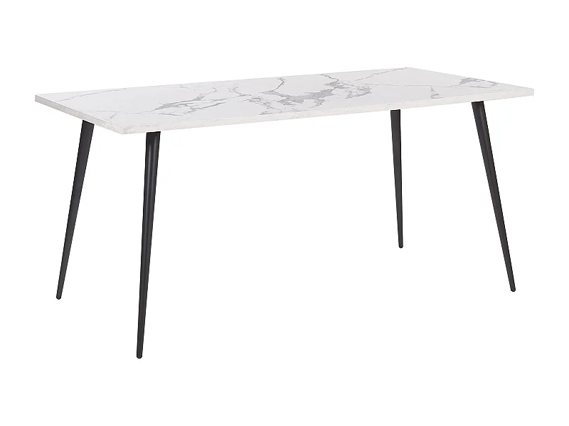 Table de repas SANTIAGO Marbre blanc 160 cm 80 cm