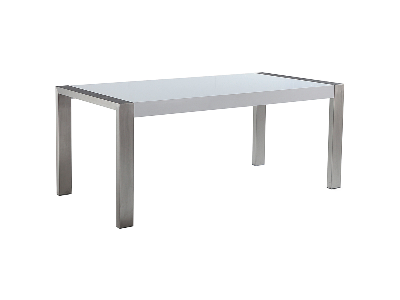 ASTIMESA Tavolo Da Cucina Fisso In Vetro Bianco - 90 X 50 Cm, Design Elegante E Funzionale, Struttura In Metallo