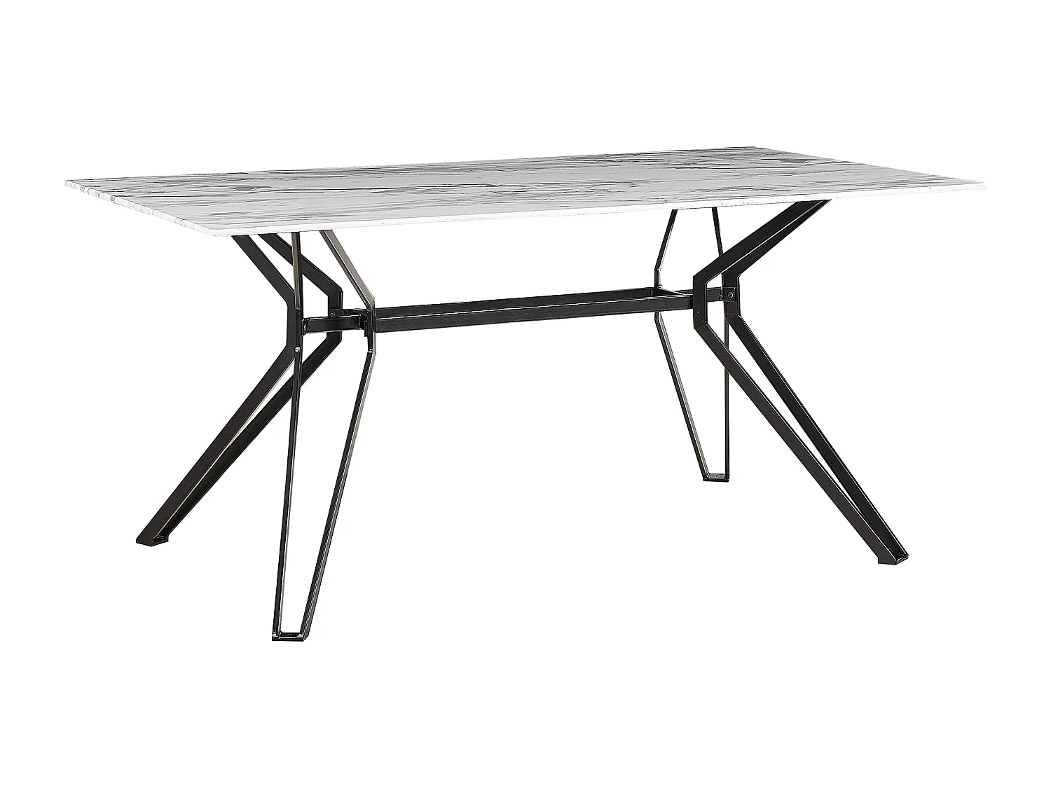 Stół do jadalni BALLINA Biały 160 cm 90 cm Szkło hartowane