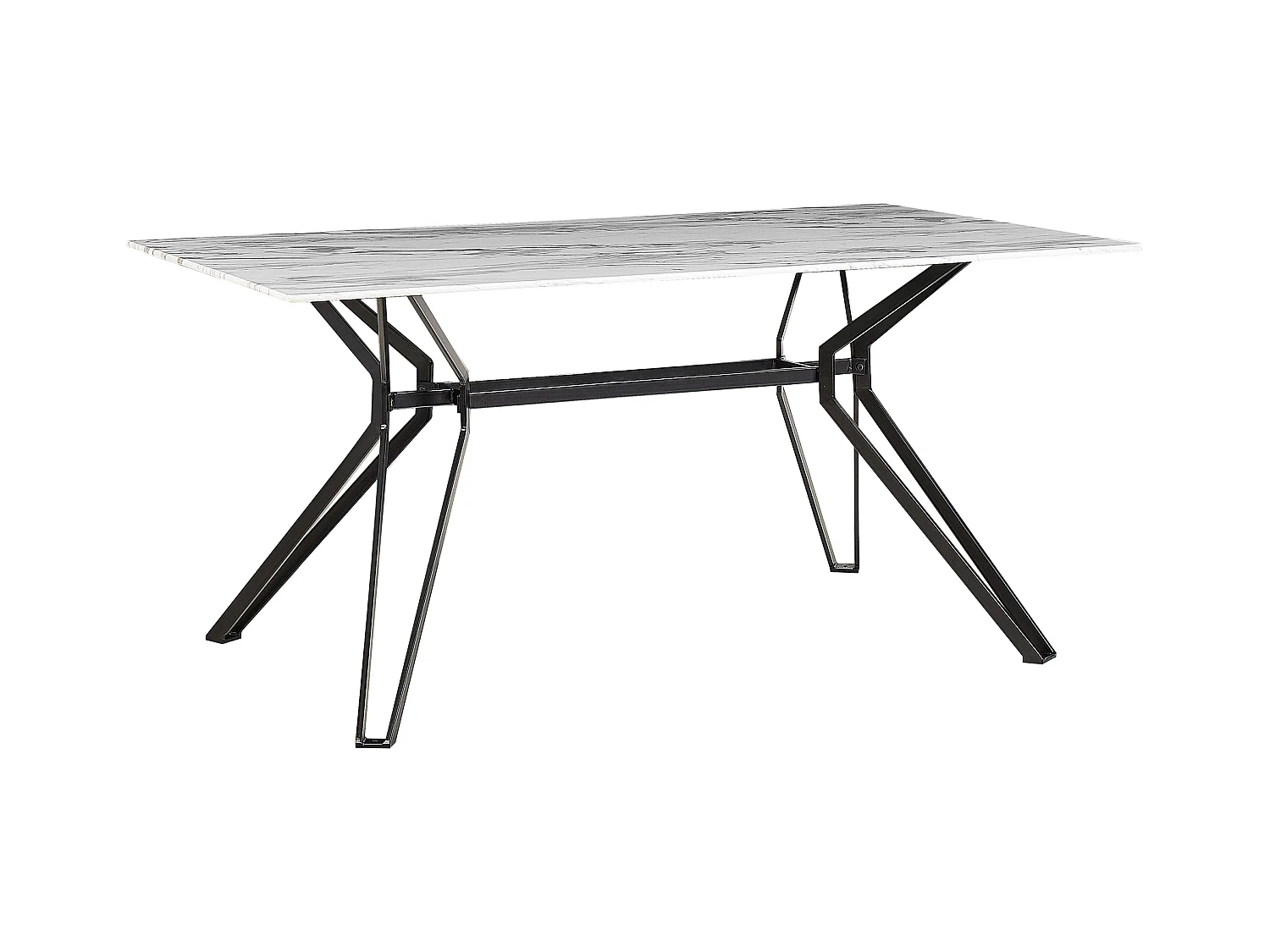 Eettafel BALLINA Wit 160 cm 90 cm Veiligheidsglas
