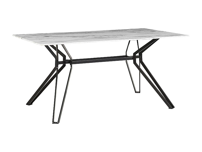 Stół do jadalni BALLINA Biały 160 cm 90 cm Szkło hartowane