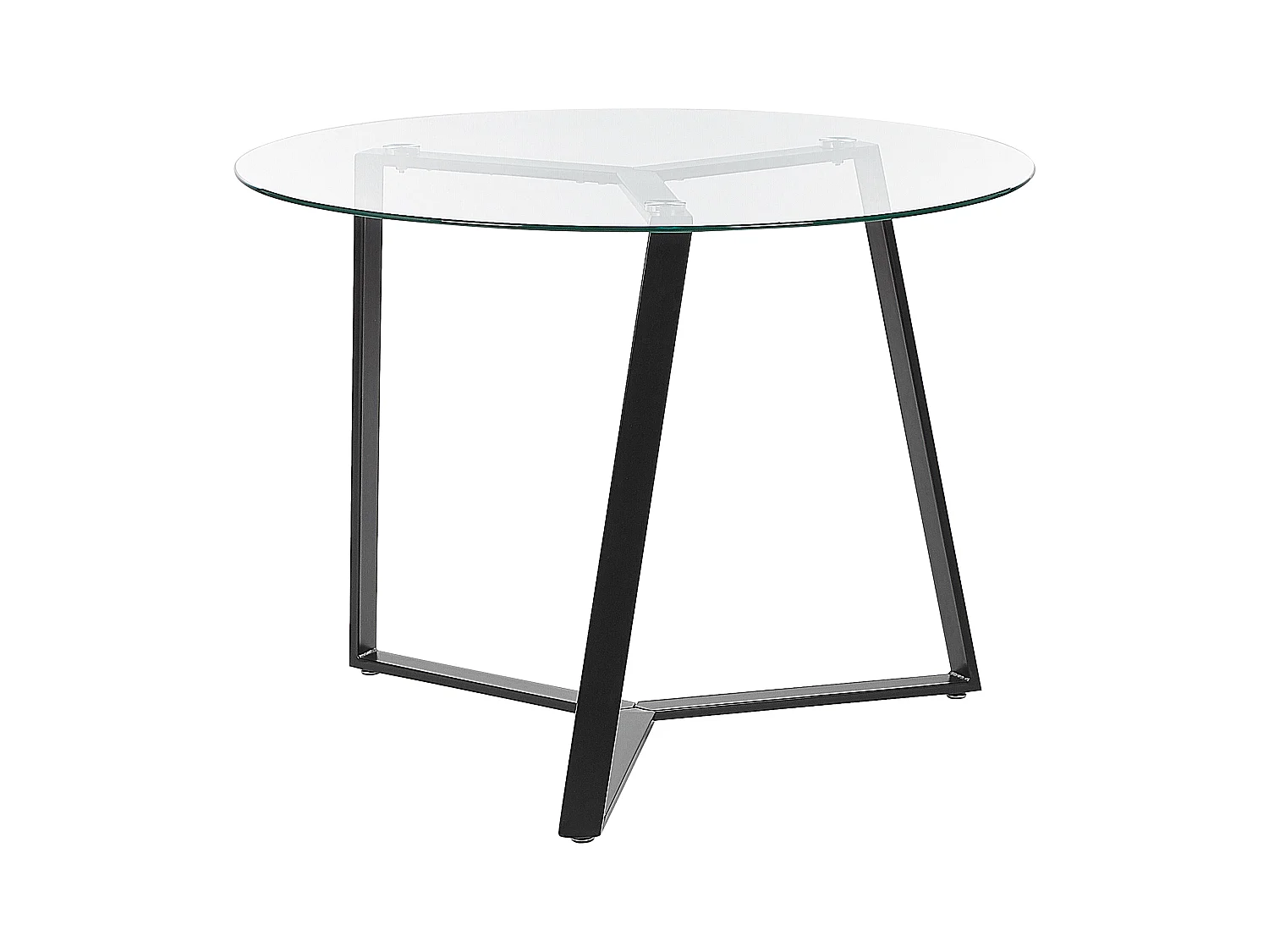 Tavolo da pranzo KEBRI Nero 100 cm 100 cm Vetro temperato