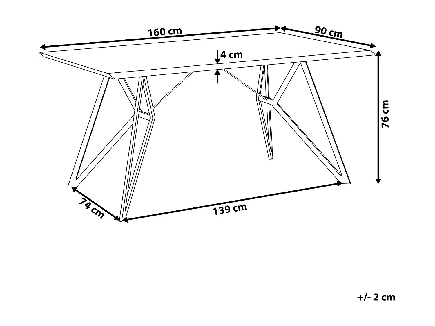 Esstisch BUSCOT Hellbraun 160 cm 90 cm