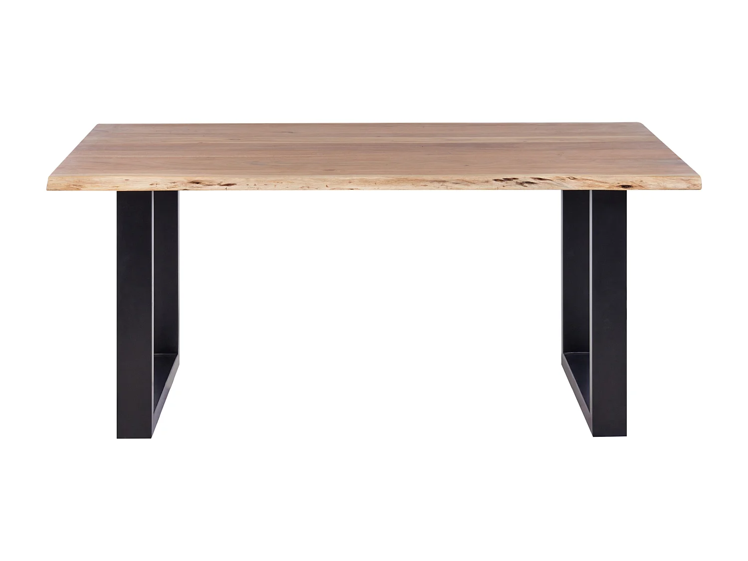 Eleganter Esstisch Akazienholz heller Holzfarbton/schwarz 180 x 94 cm Heby