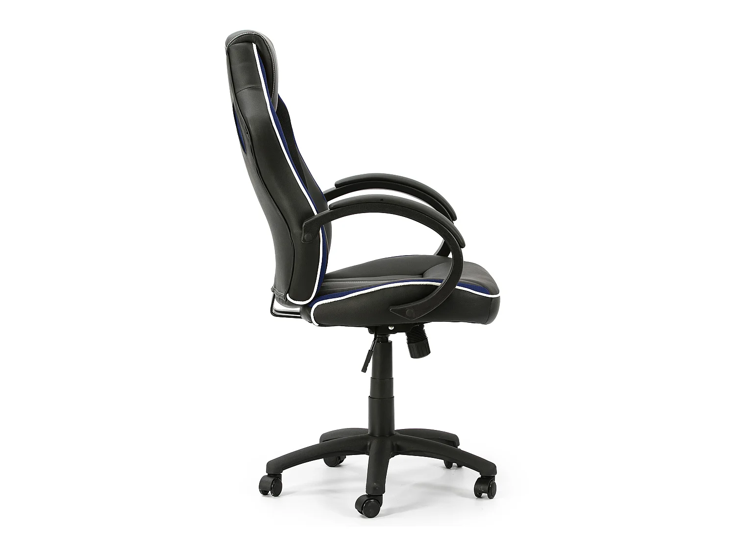 In hoogte verstelbare en verstelbare kantoorstoel Formula, zwart/blauw.