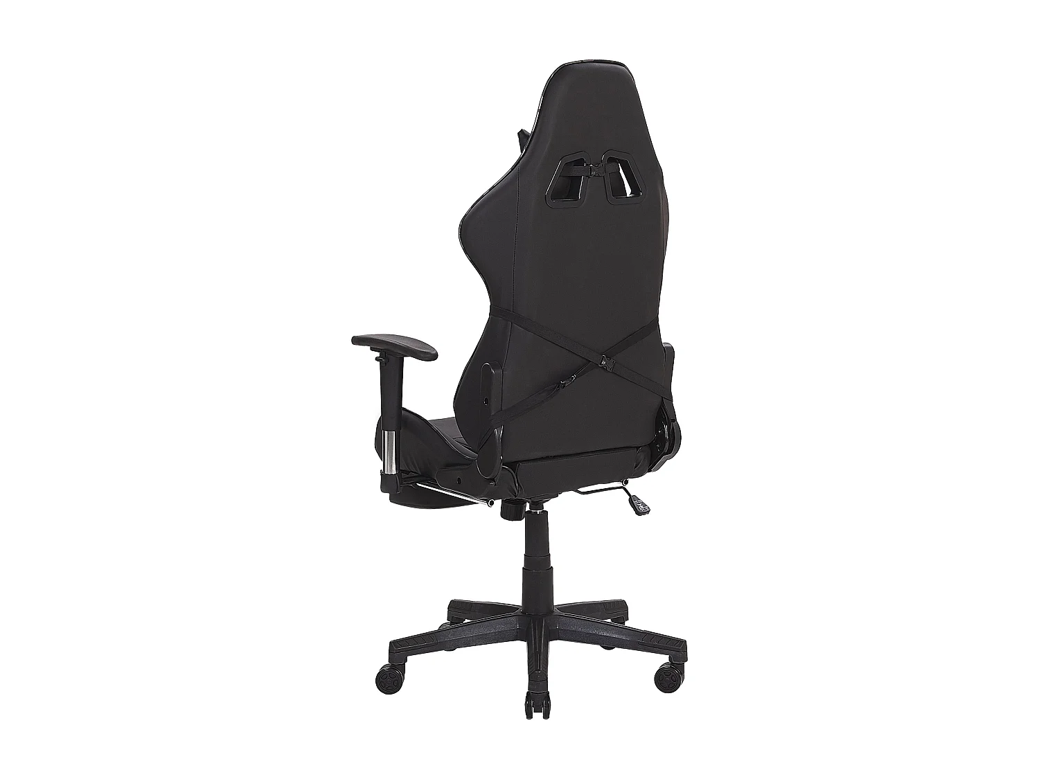 Moderner Gaming Stuhl mit Fußstützen Schwarz/Militär-Muster Kunstleder Victory