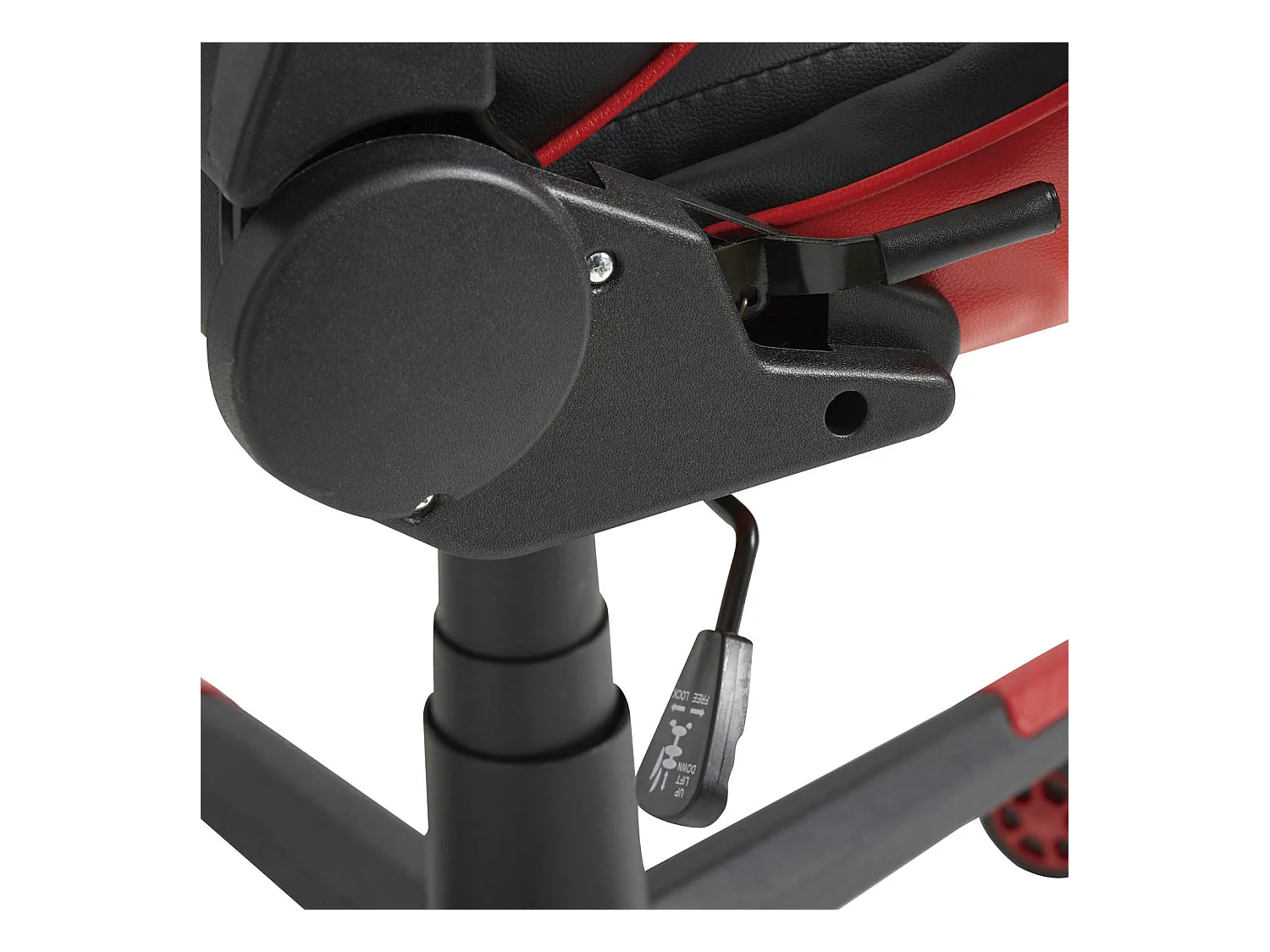 Kantoor Gaming Stoel Rood, Kunstleer, Verstelbare Hoek en Hoogte