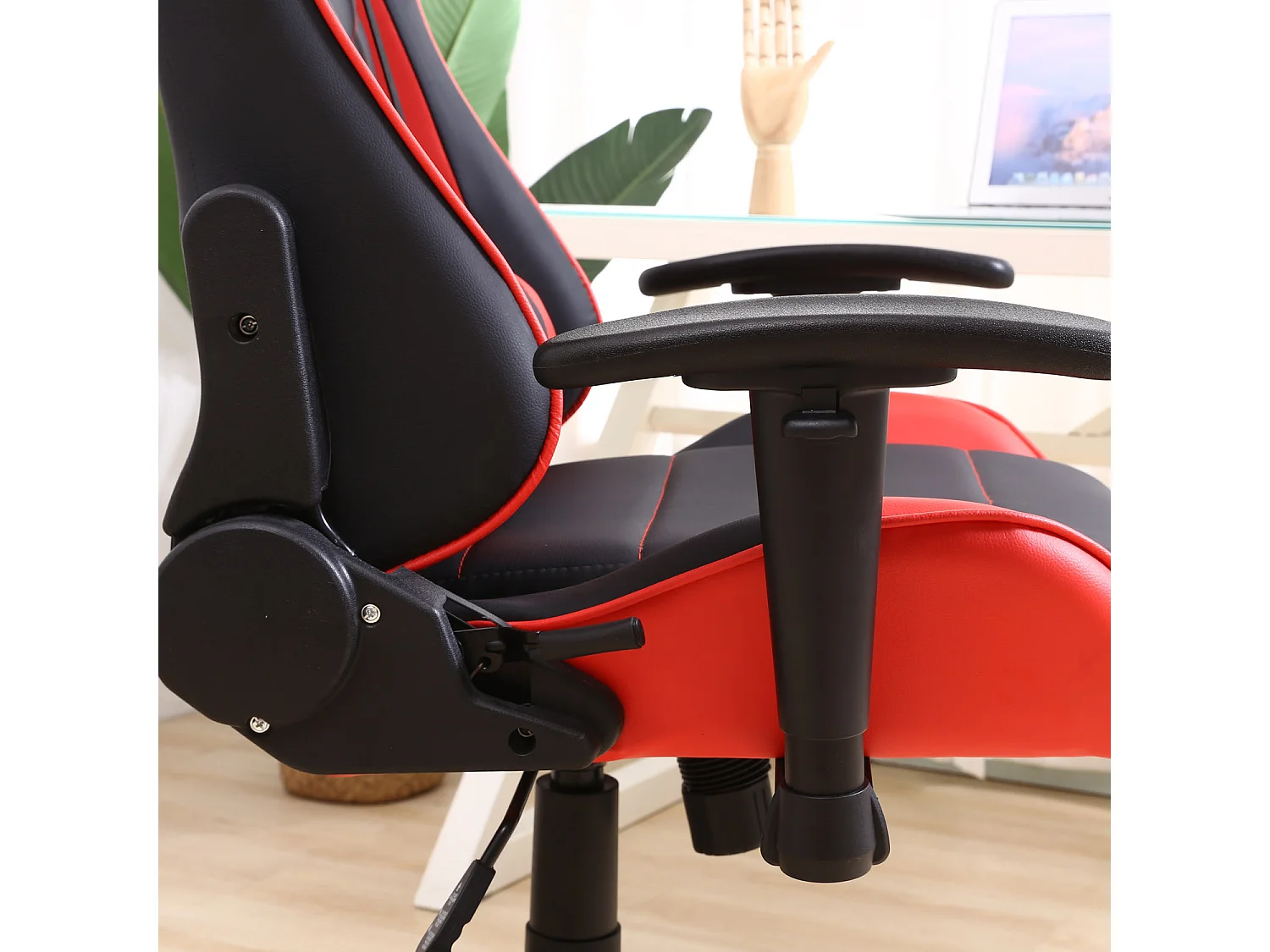 Fauteuil de bureau Gaming Racer professionnel Rouge, inclinaison et hauteur réglable