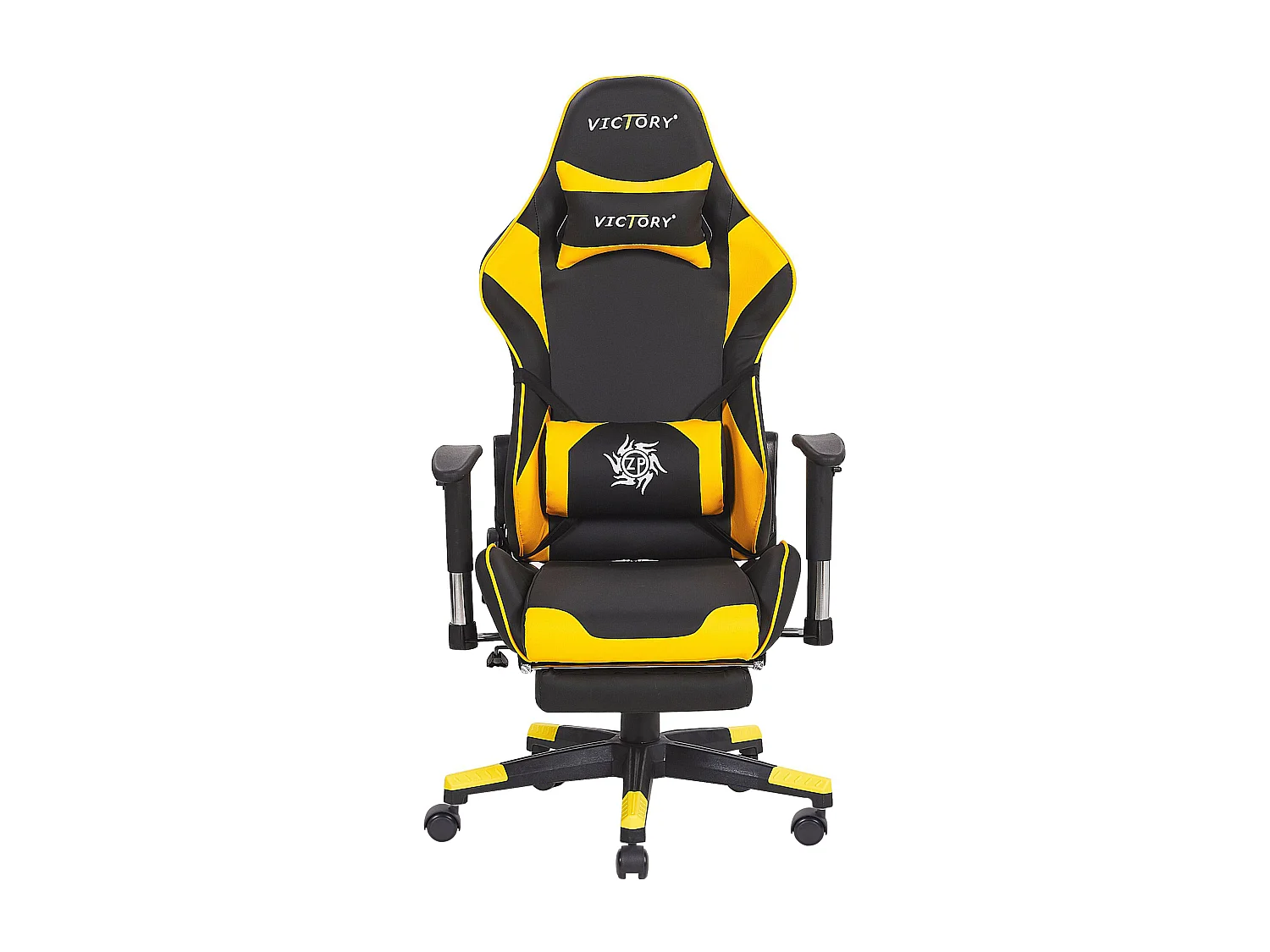 Siège de gaming VICTORY Cuir PU Jaune