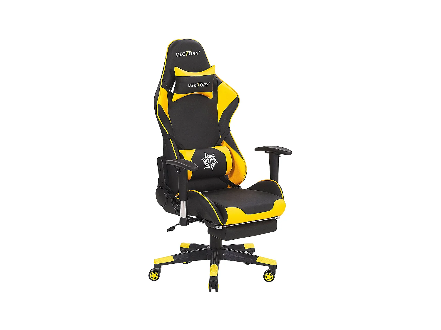 Siège de gaming VICTORY Cuir PU Jaune
