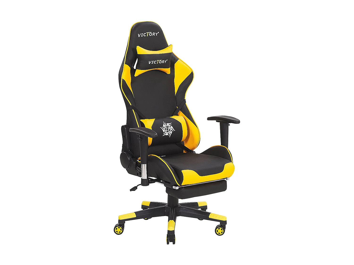 Siège de gaming VICTORY Cuir PU Jaune