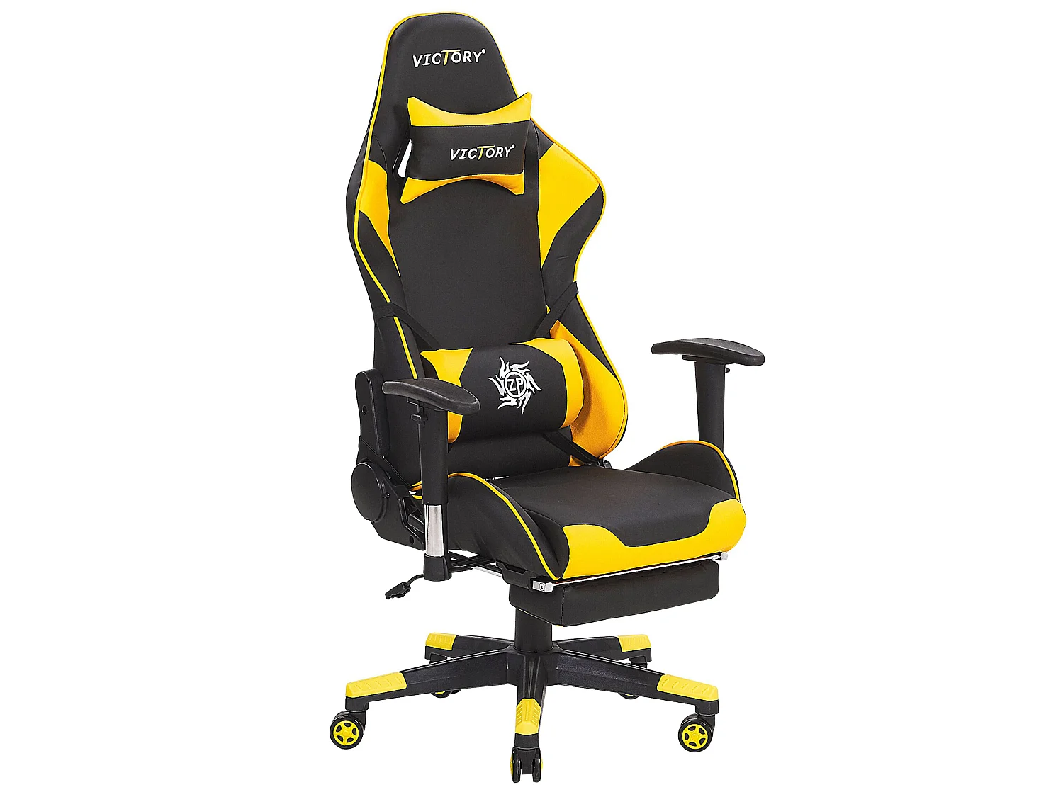 Siège de gaming VICTORY Cuir PU Jaune