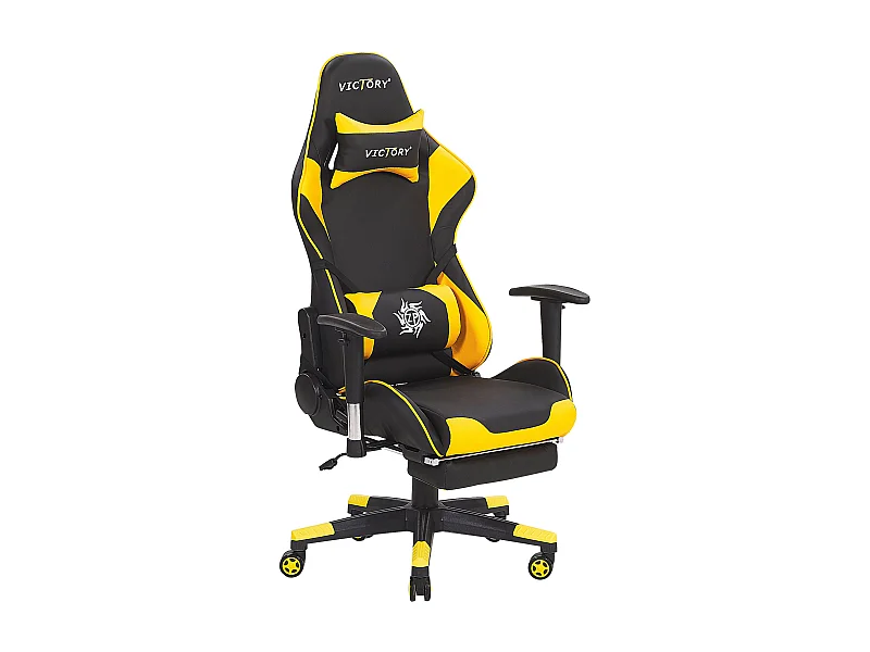 Siège de gaming VICTORY Cuir PU Jaune