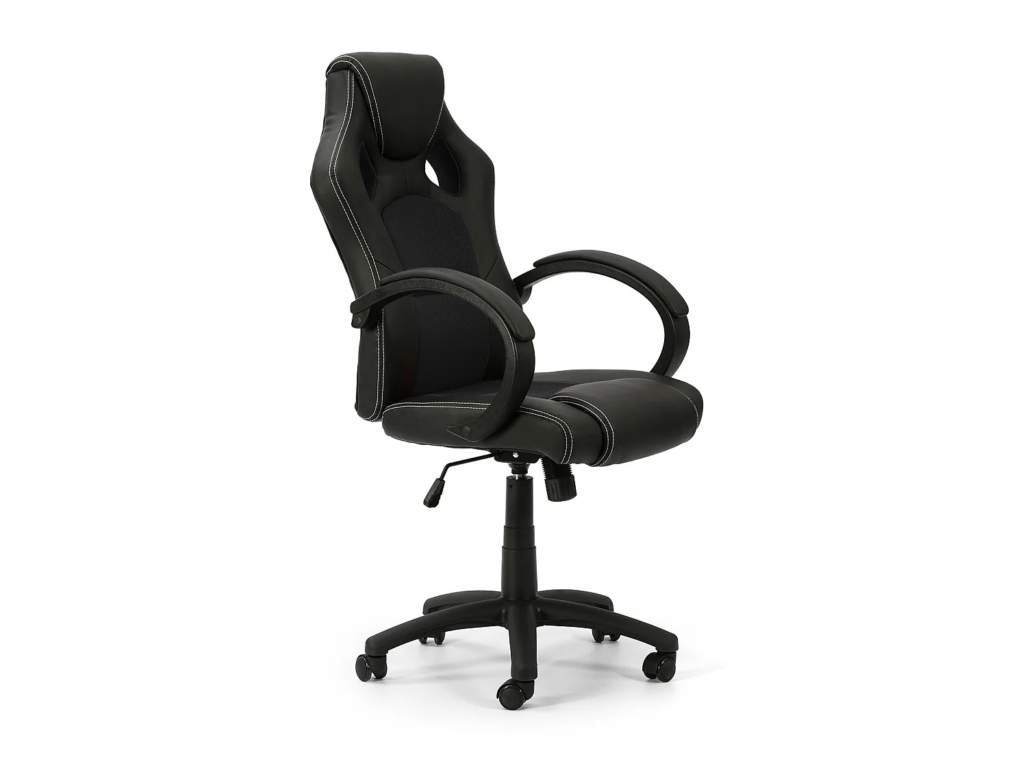 Fauteuil de Bureau réglable et inclinable Hamilton tapissé en Similicuir, Noir