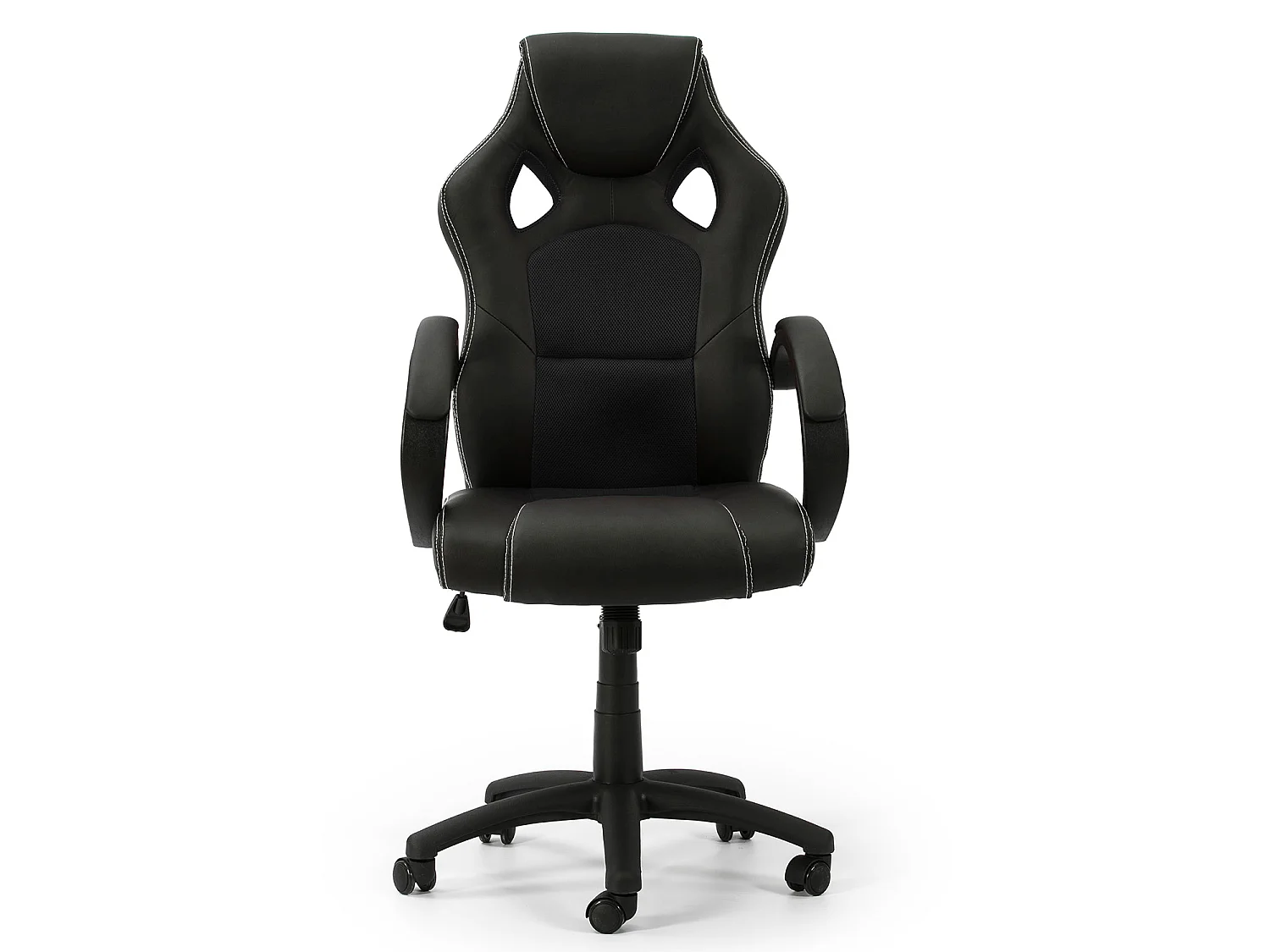 Fauteuil de Bureau réglable et inclinable Hamilton tapissé en Similicuir, Noir