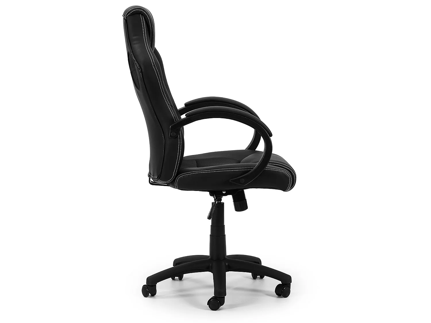 Fauteuil de Bureau réglable et inclinable Hamilton tapissé en Similicuir, Noir