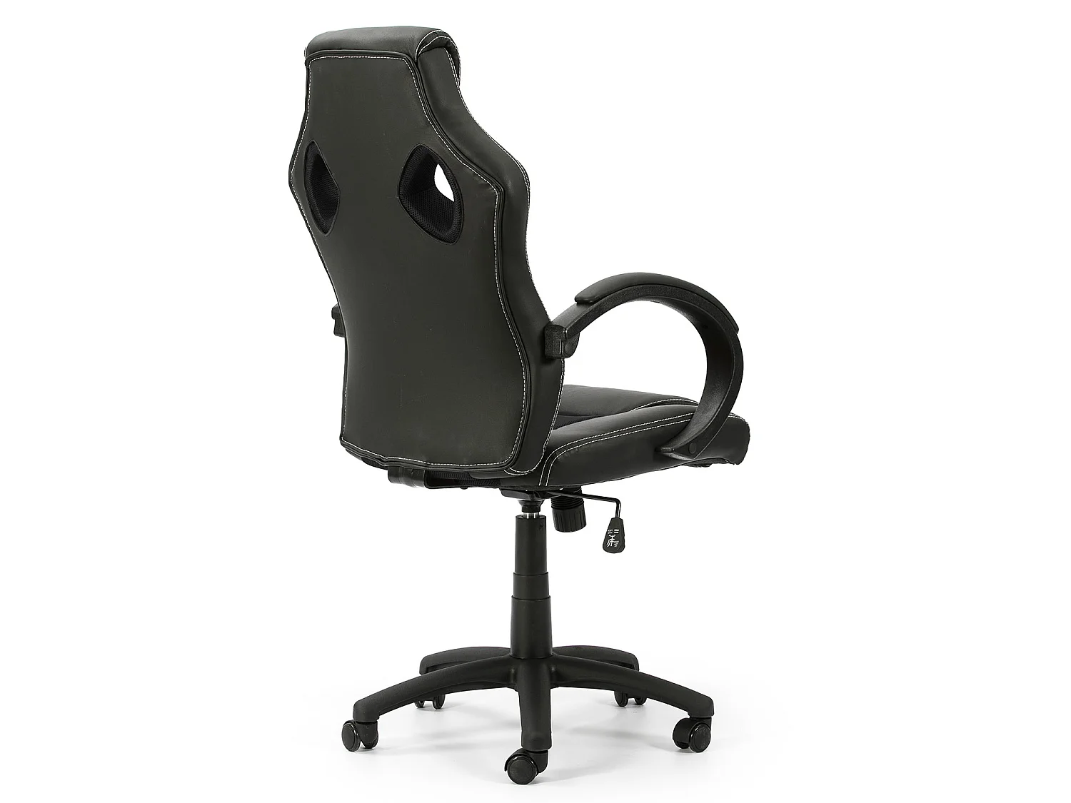 Fauteuil de Bureau réglable et inclinable Hamilton tapissé en Similicuir, Noir