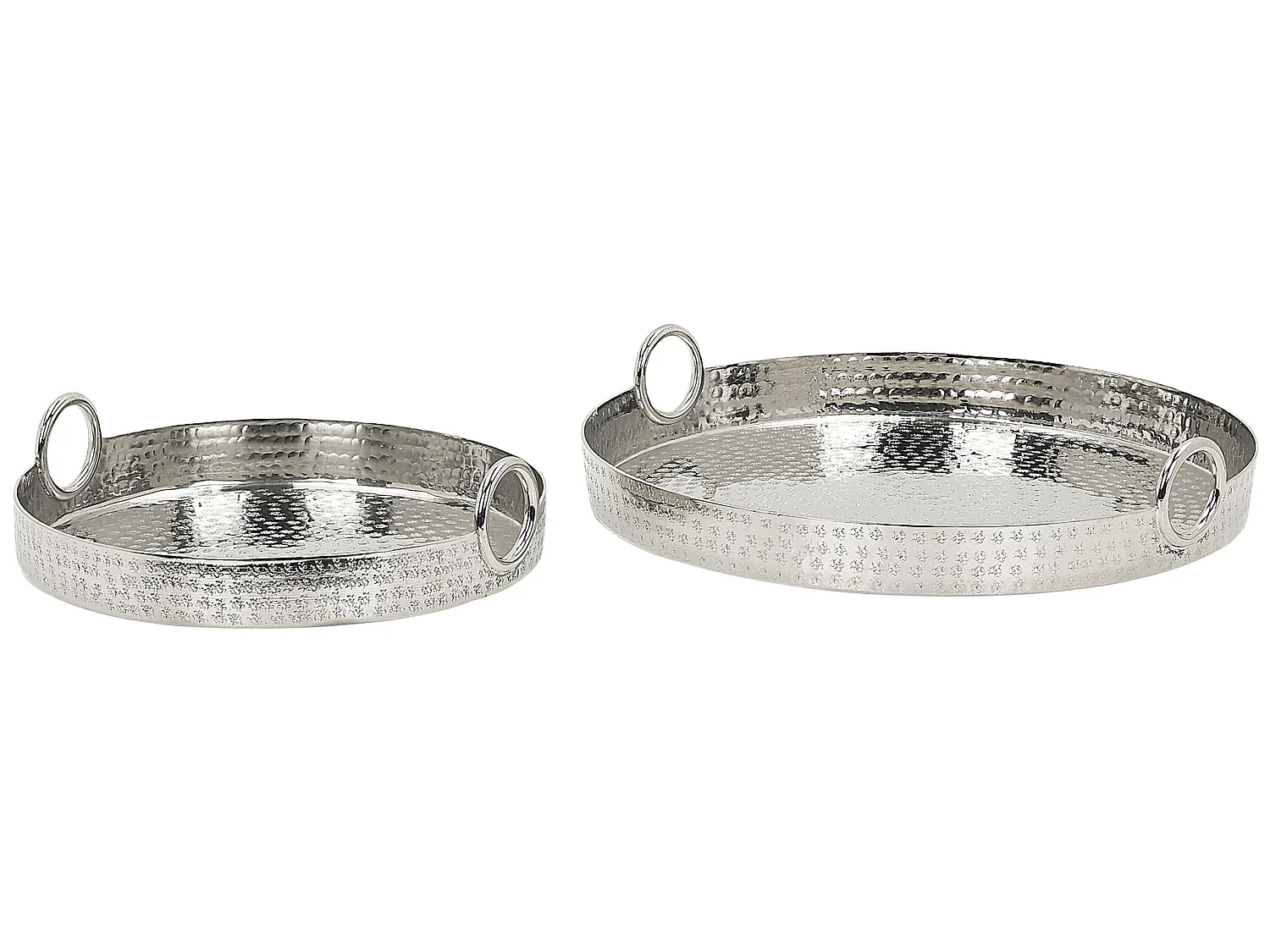 Dienblad set van 2 zilver SAFUR