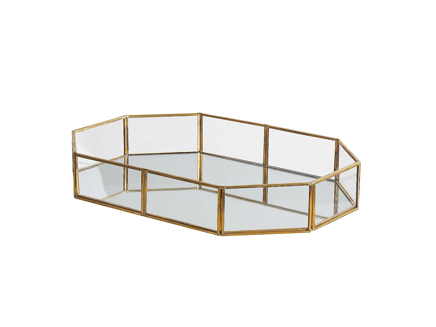 Plateau décoratif CHABRIS Verre Doré
