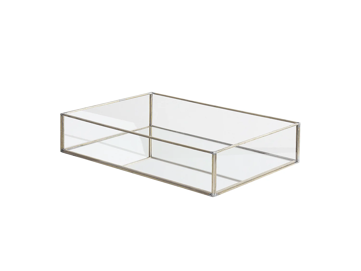 Vassoio GRENOBLE Specchiato Vetro Argento