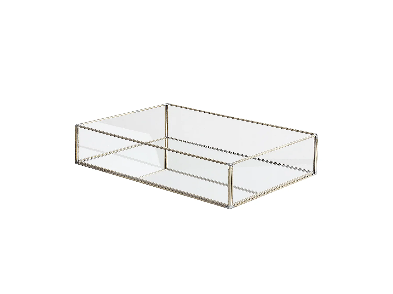 Decoratief dienblad GRENOBLE Spiegeleffect Glas Zilver