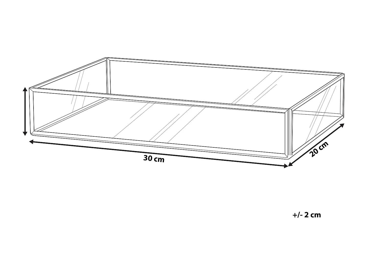 Decoratief dienblad GRENOBLE Spiegeleffect Glas Zilver