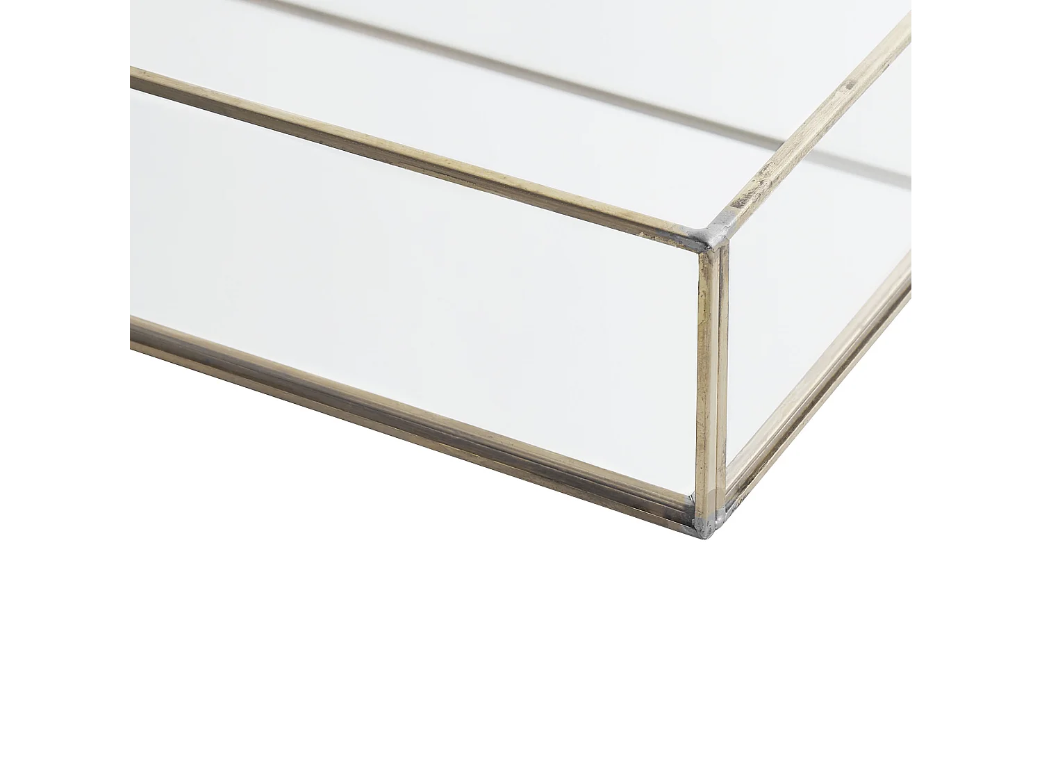Decoratief dienblad GRENOBLE Spiegeleffect Glas Zilver