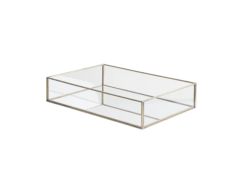 Vassoio GRENOBLE Specchiato Vetro Argento