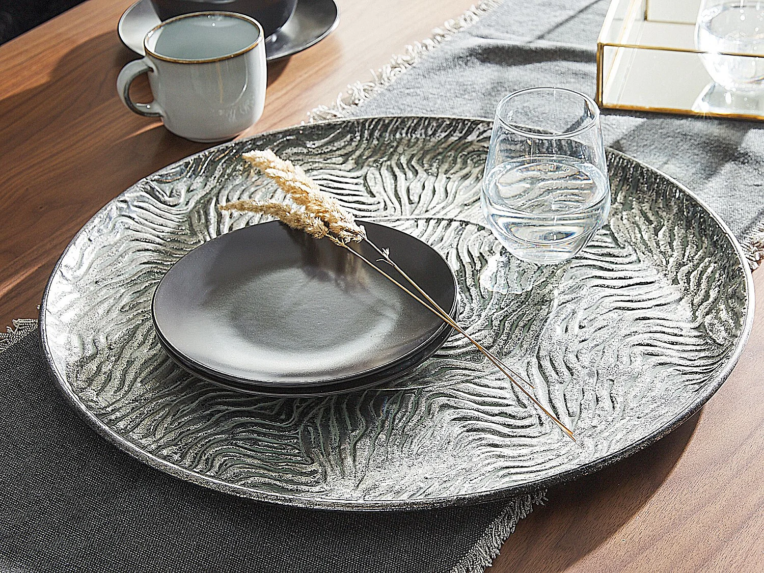 Decoratief dienblad KITNOS Metaal Zilver