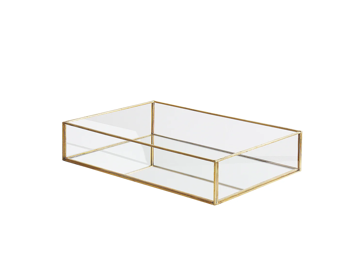 Vassoio GRENOBLE Specchiato Vetro Oro